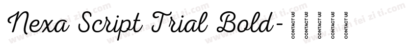 Nexa Script Trial Bold字体转换